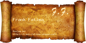 Frank Fatima névjegykártya
